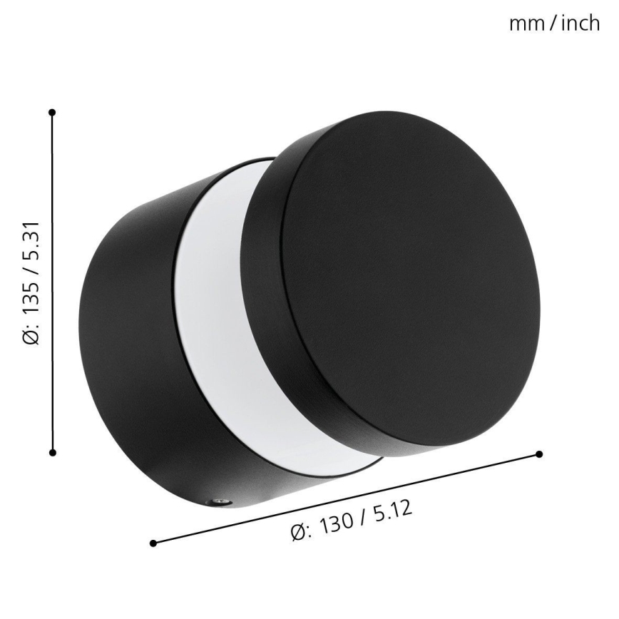 Eglo 65038 - LED vonkajšie nástenné svietidlo MELZO PRO LED/11W/230V 3000K IP44 čierne