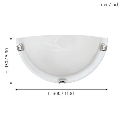 Eglo - Nástenné svietidlo 1xE27/60W/230V alabastrové sklo