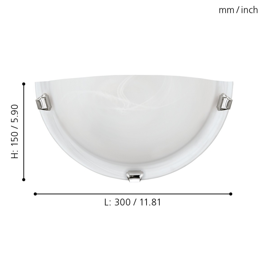 Eglo - Nástenné svietidlo 1xE27/60W/230V alabastrové sklo