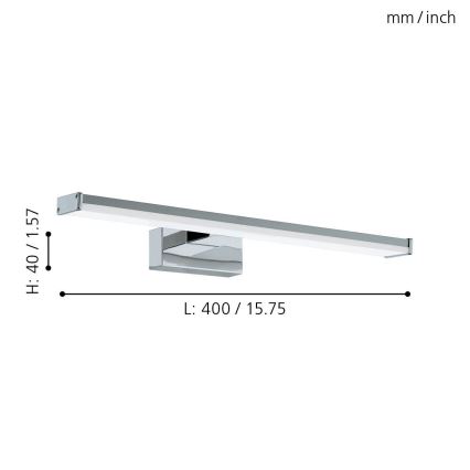Eglo 74051 - LED Kúpeľňové osvetlenie zrkadla GALENZANA LED/7,4W/230V 4000K 40 cm IP44 lesklý chróm