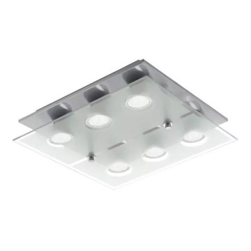 Eglo 75342 - LED stmievateľné stropné svietidlo CABO-SD 6xGU10/5W/230V 34x34 cm matný chróm