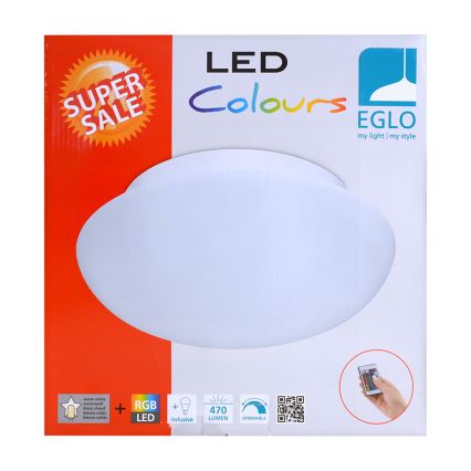 Eglo 75351 - LED RGB Stmievateľné stropné svietidlo ELLA-C 1xE27/7,5W/230V + diaľkové ovládanie