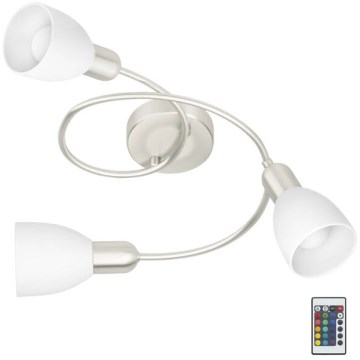 Eglo 75388 - LED RGBW Stmievateľný prisadený luster GRIMSEY-C 3xE14/4W/230V + diaľkové ovládanie