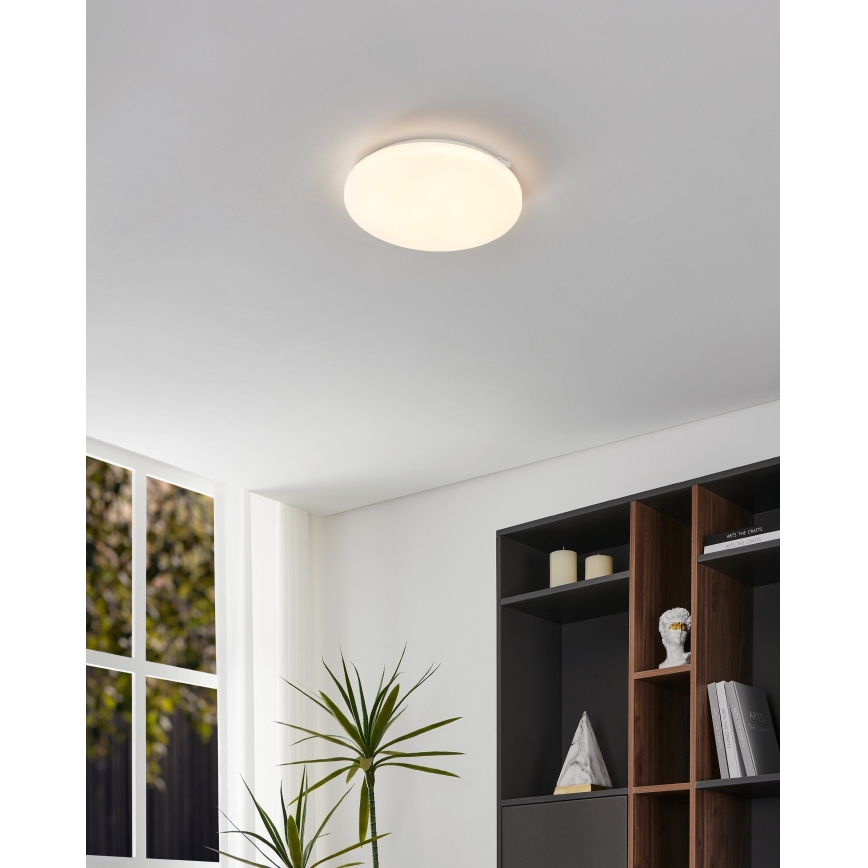 Eglo - LED Stropné svietidlo so senzorom pohybu LED/15,5W/230V 3000K pr. 33 cm biela+