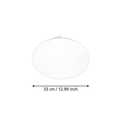 Eglo - LED Stropné svietidlo so senzorom pohybu LED/15,5W/230V 3000K pr. 33 cm biela+
