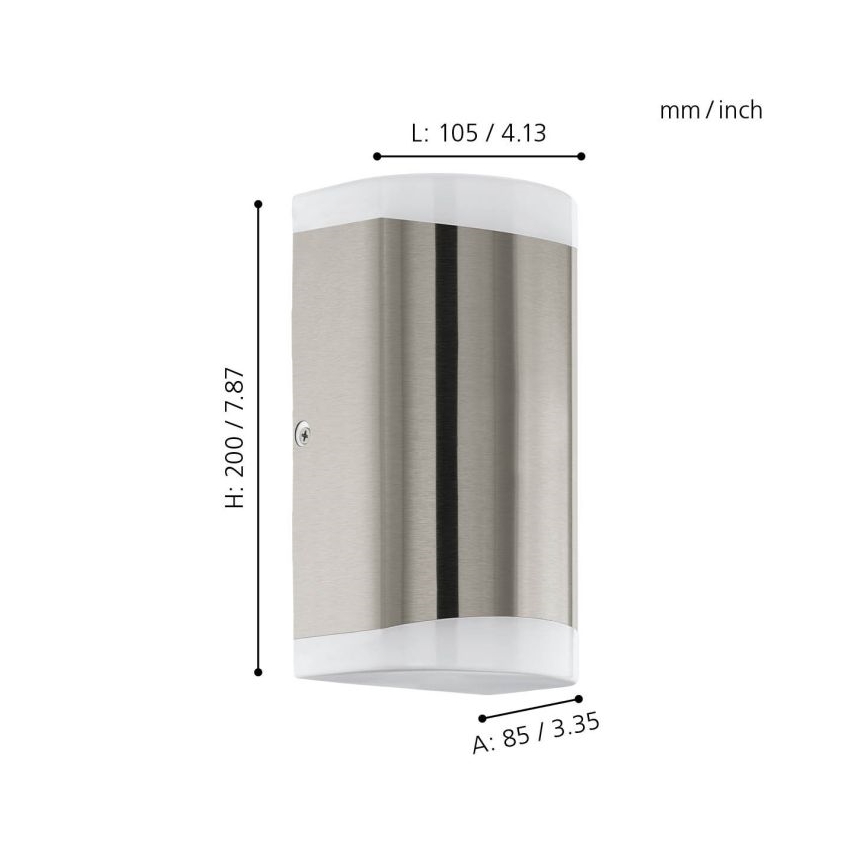 Eglo - LED Vonkajšie nástenné svietidlo 2xGU10/4,6W/230V IP44