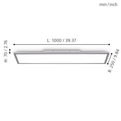 Eglo - LED Stmievateľný panel LED/25W/230V 2700-5000K + diaľkové ovládanie