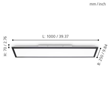 Eglo - LED Stmievateľný panel LED/25W/230V 2700-5000K + diaľkové ovládanie