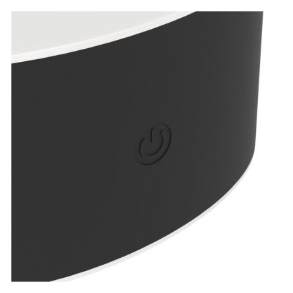 Eglo - LED stmievateľné nabíjateľné dotykové vonkajšie nástenné svietidlo LED/5W/5V 2000 mAh 3000/4000/6500K IP44 čierna