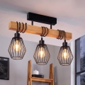 Eglo 780168 - Prisadený luster TABODI 3xE27/40W/230V borovica/čierna