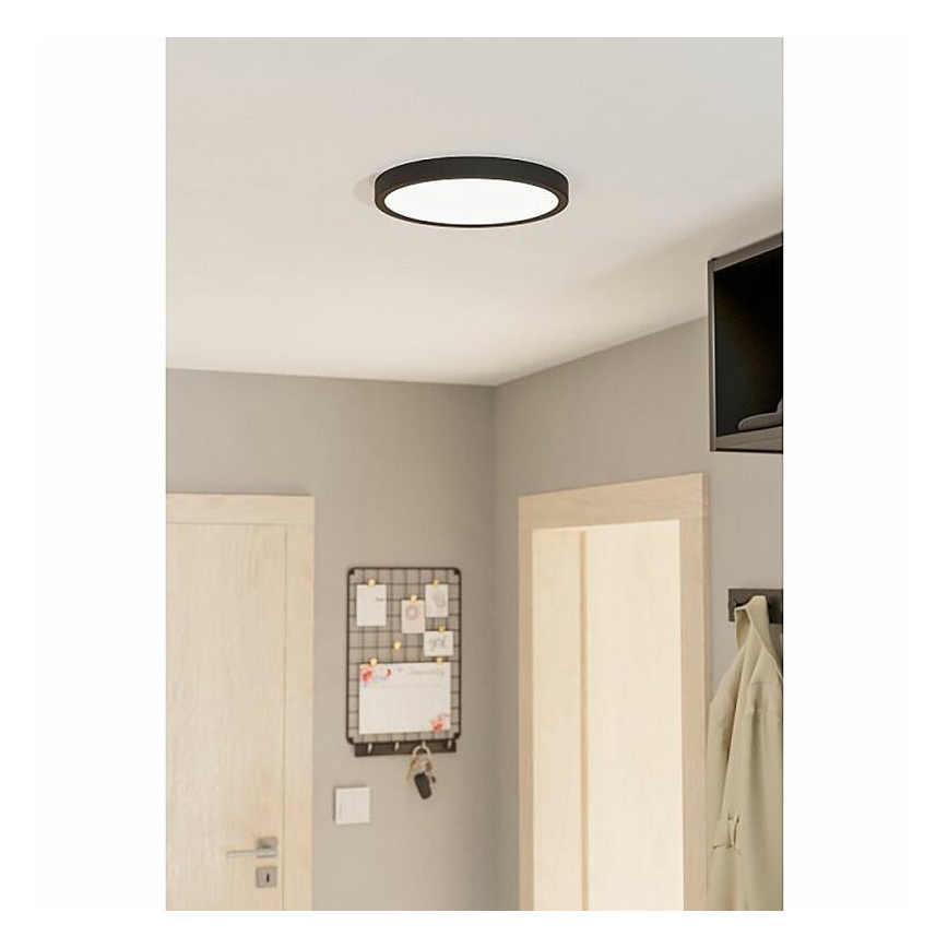 Eglo 78677 - LED stropné svietidlo FUEVA LED/20,5W/230V priemer 28,5 cm čierna