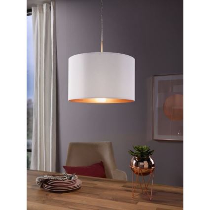 Eglo 78695 - Luster na lanku PASTERI 1xE27/60W/230V biela