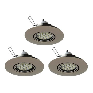Eglo 78705 - SADA 3x LED Podhľadové svietidlo PENETO 1xGU10/3,3W/230V matný chróm