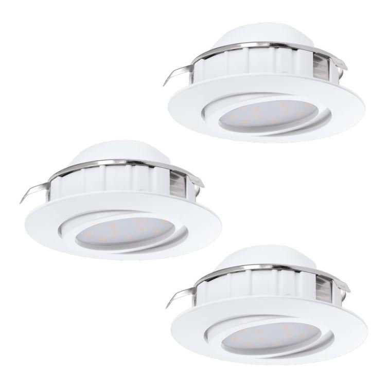 Eglo 78755 - SADA 3x LED Podhľadové svietidlo PINEDA 1xLED/6W/230V 3000K biela