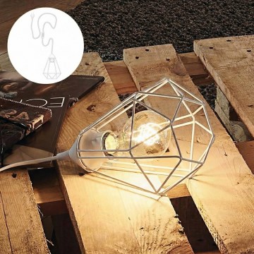 Eglo 79085 - Stolné svietidlo do zásuvky BYRON 1xE27/40W/230V biele