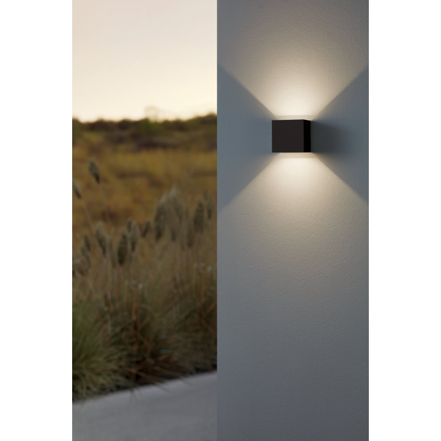 Eglo 79215 - LED Vonkajšie nástenné svietidlo CALPINO 2xLED/3,3W/230V 3000K IP54 čierna