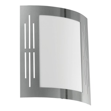 Eglo 79282 - Vonkajšie nástenné svietidlo CITY 1xE27/60W/230V lesklý chróm IP44