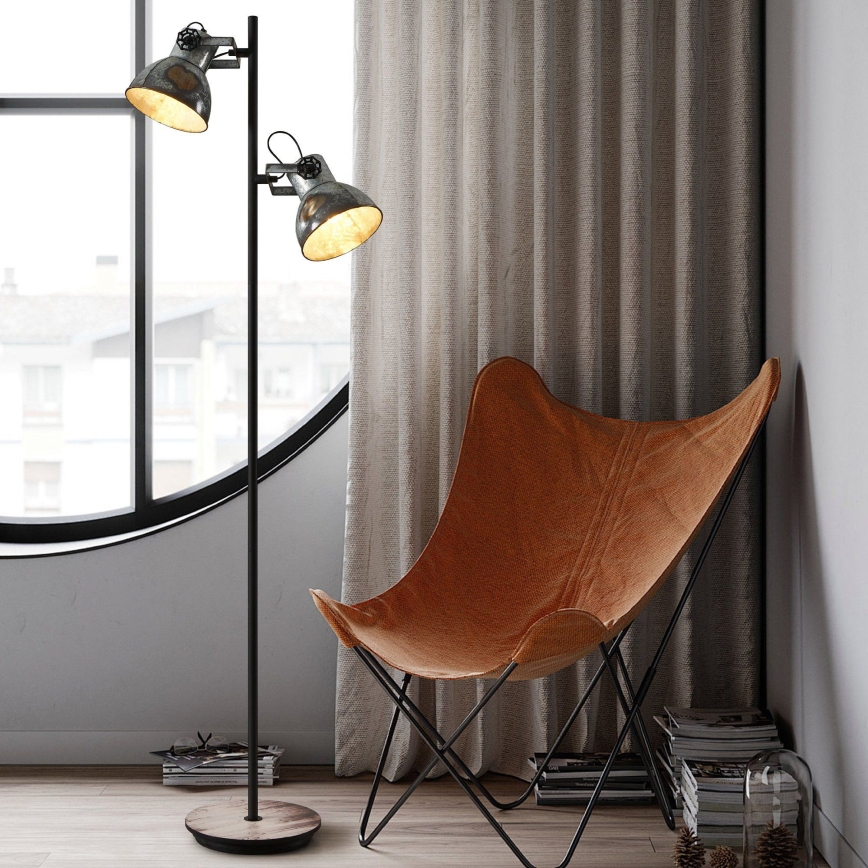 Eglo 79369 - Stojacia lampa BARNSTAPLE 2xE27/40W/230V