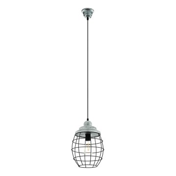 Eglo 79435 - Závesné svietidlo BAMPTON na lanku 1xE27/60W/230V šedá/čierna