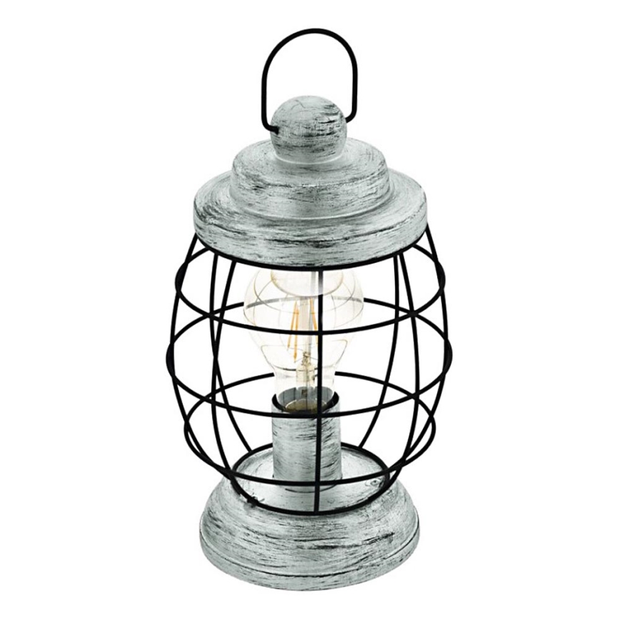 Eglo 79436 - Stolná lampa BAMPTON 1xE27/60W/230V strieborná