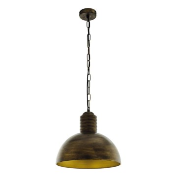 Eglo 79442 - Luster na reťazi GOLDING 1xE27/60W/230V patina