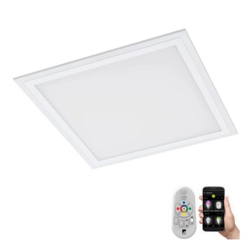 Eglo 79464 - LED Stmievateľné stropné svietidlo POZZALLO LED/16W/230V 2700-6500K 30x30 cm biela + diaľkové ovládanie