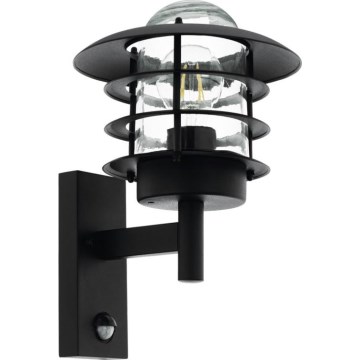 Eglo 79555 - Vonkajšie nástenné svietidlo so senzorom ZAMALENA 1xE27/60W/230V IP44