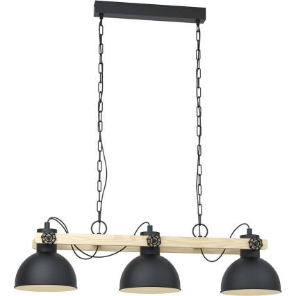 Eglo 79896 - Luster na reťazi LUBENHAM 3xE27/28W/230V