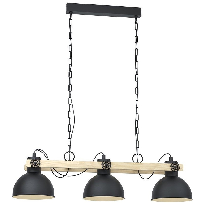 Eglo 79896 - Luster na reťazi LUBENHAM 3xE27/28W/230V