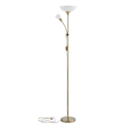 EGLO - Stojacia lampa 1xE27/60W + 1xE14/25W zlatá