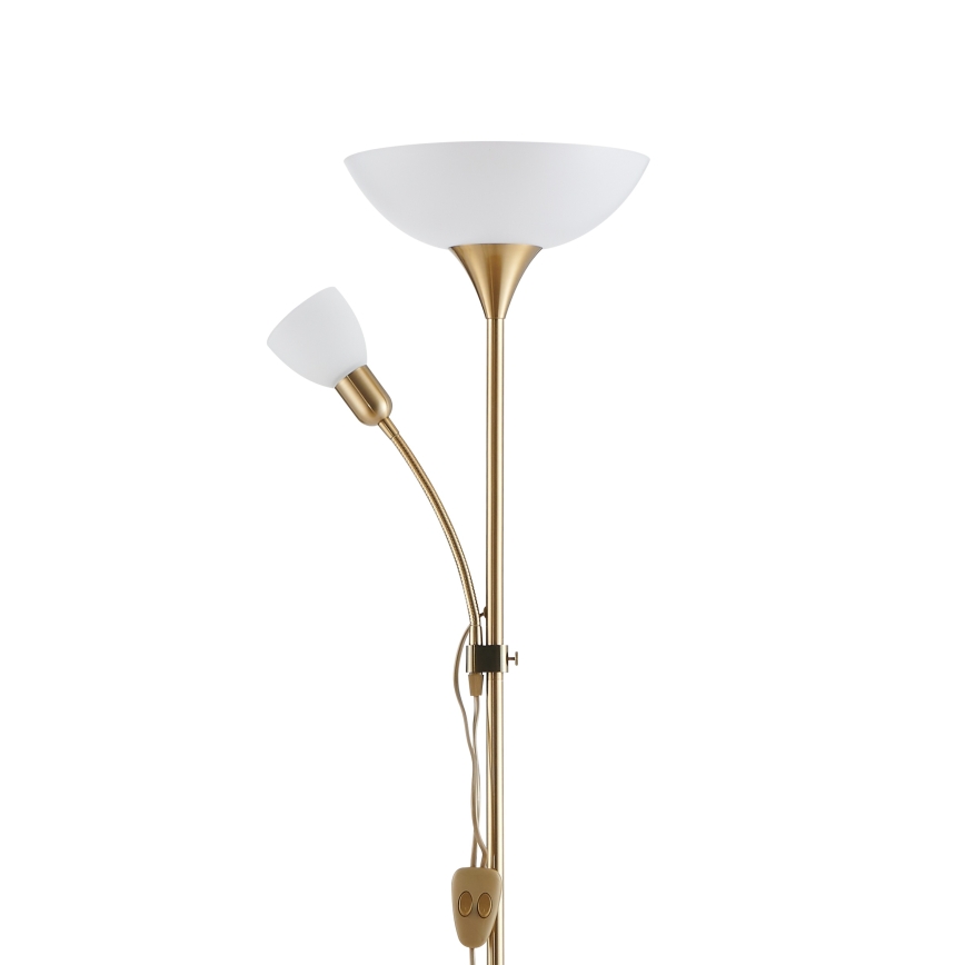 EGLO - Stojacia lampa 1xE27/60W + 1xE14/25W zlatá