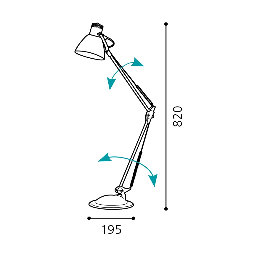 Eglo 82939 - Stolná lampa TIME 1xE27/60W/230V