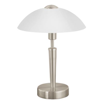 EGLO 85104 - Stolná lampa SOLO 1 1xE14/60W/230V matný nikel/satén