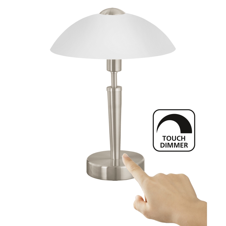 EGLO 85104 - Stolná lampa SOLO 1 1xE14/60W/230V matný nikel/satén