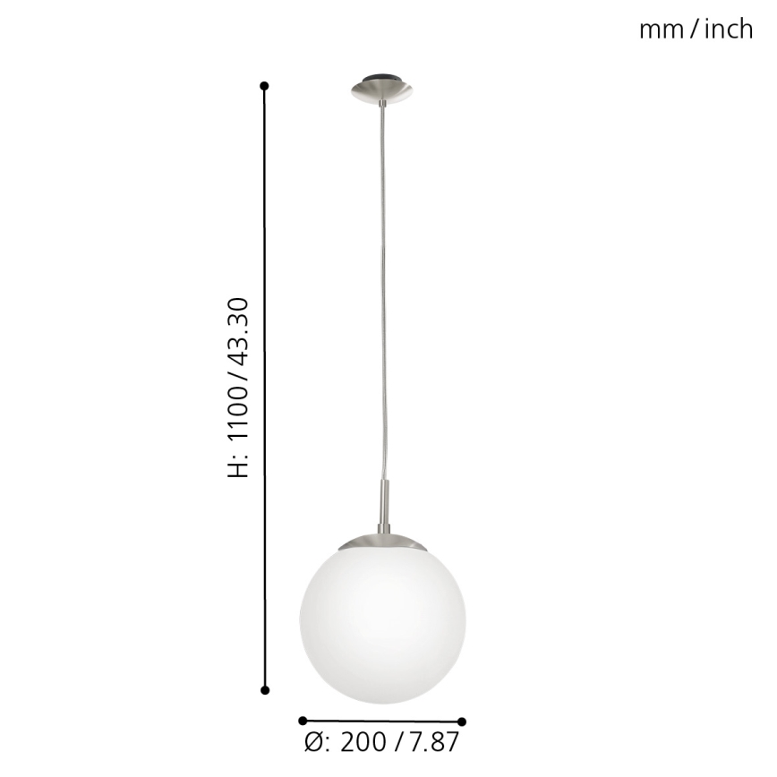 EGLO - Luster na lanku 1xE27/60W/230V pr. 20 cm