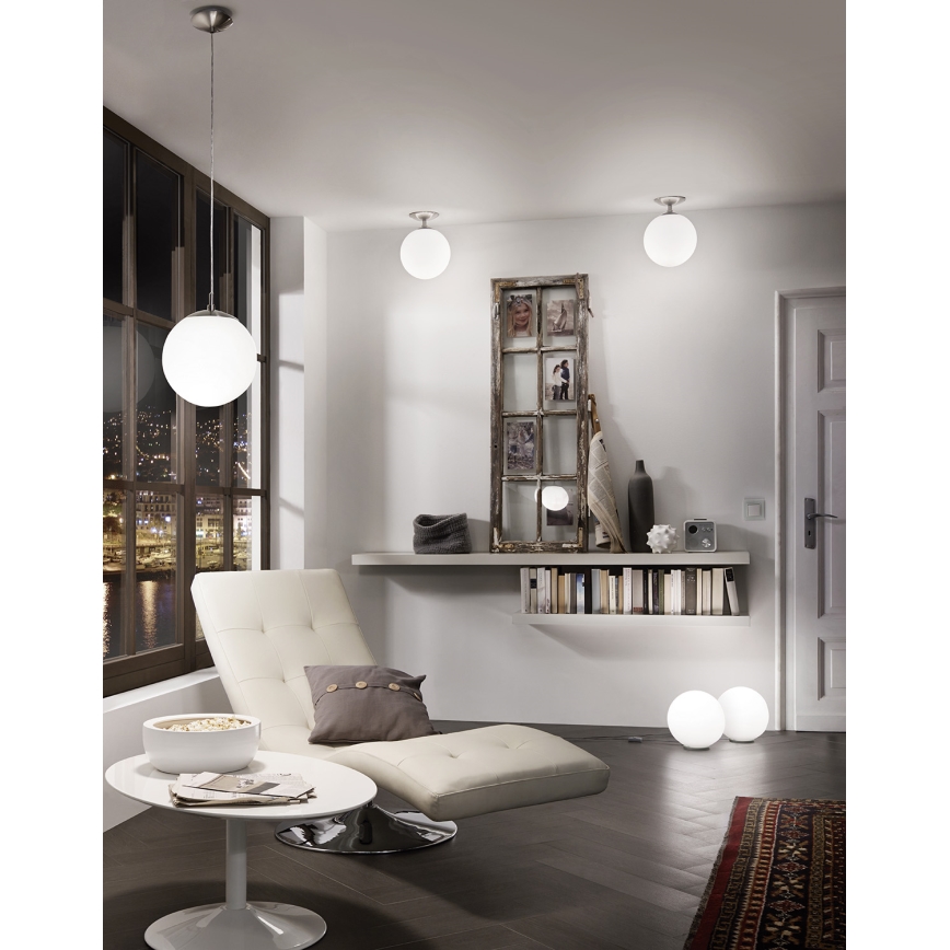 EGLO - Luster na lanku 1xE27/60W/230V pr. 25 cm biela