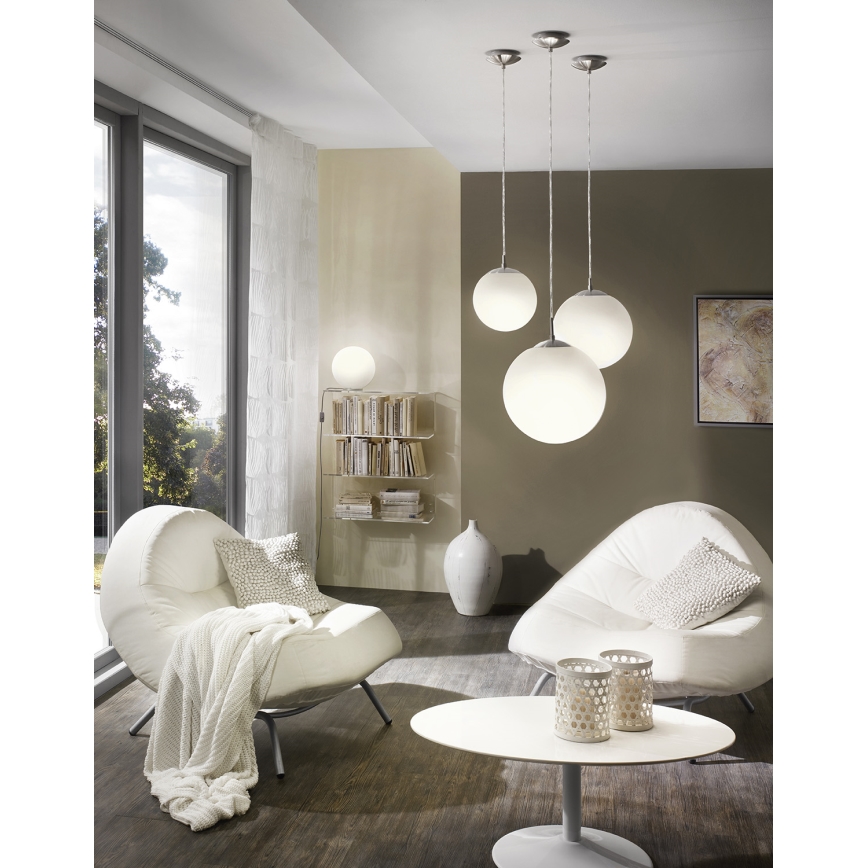 EGLO - Luster na lanku 1xE27/60W/230V pr. 25 cm biela