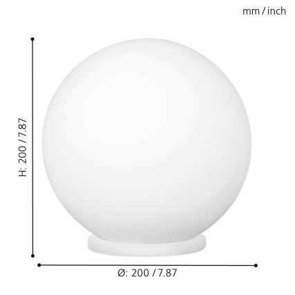 EGLO - Stolná lampa 1xE27/60W/230V pr. 20 cm