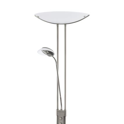 EGLO - Stmievateľná stojacia lampa BAYA 1xR7s/230W+1xG9/33W matný chróm