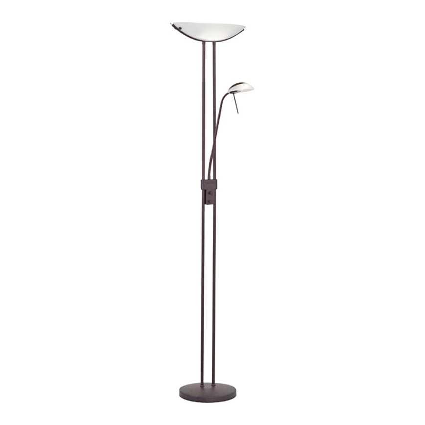 EGLO 85976 - Stmievateľná stojacia lampa BAYA 1xR7s/230W+1xG9/33W antická hnedá