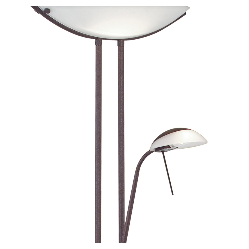 EGLO 85976 - Stmievateľná stojacia lampa BAYA 1xR7s/230W+1xG9/33W antická hnedá