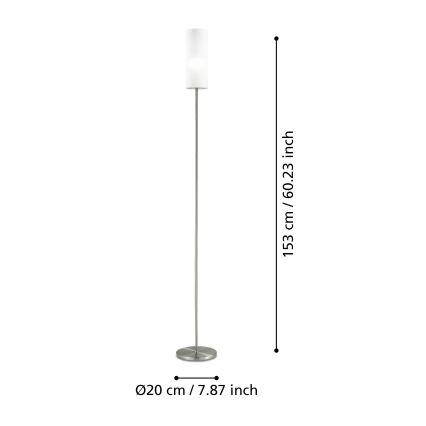 Eglo - Stojacia lampa 1xE27/40W biela