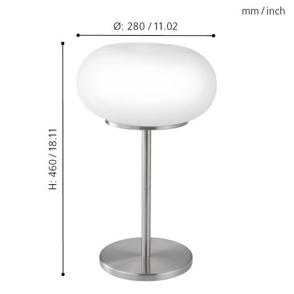 EGLO - Stolná lampa OPTICA 2xE27/60W pr. 28 cm
