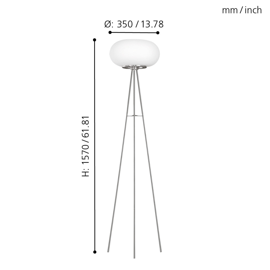 EGLO - Stojacia lampa OPTICA 2xE27/60W pr. 35 cm