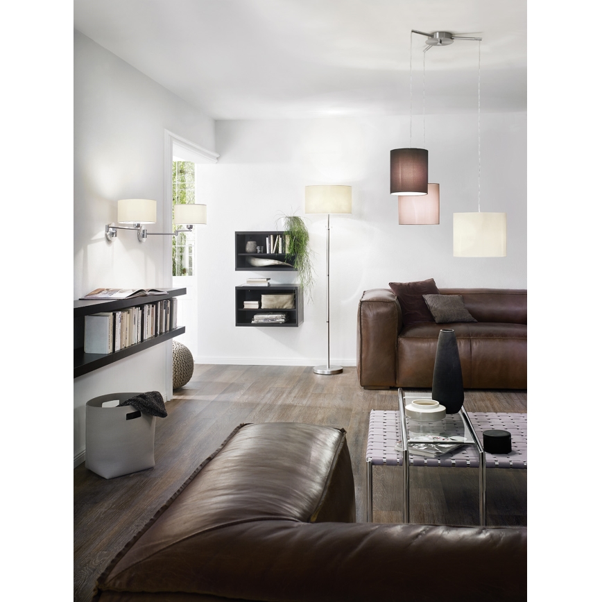 EGLO 88566 - Stojanová lampa HALVA 3xE27/60W biela