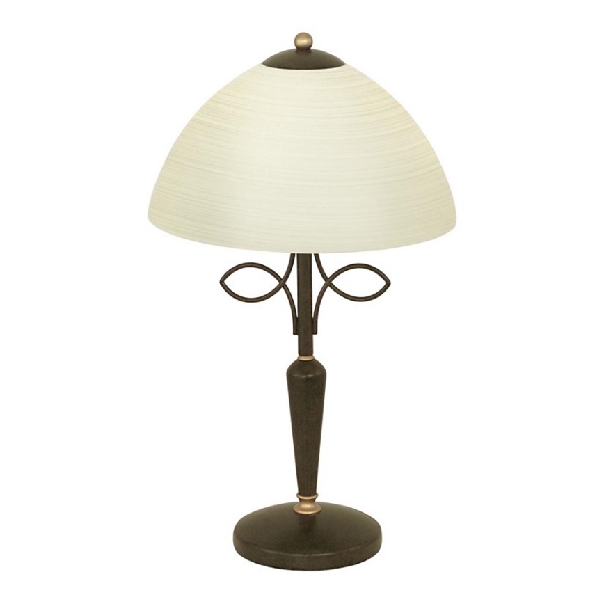EGLO 89136 - Stmievateľná stolná lampa BELUGA 1xE14/60W antická hnedá