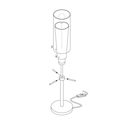 EGLO 89835 - Stolná lampa PINTO 1xE27/60W