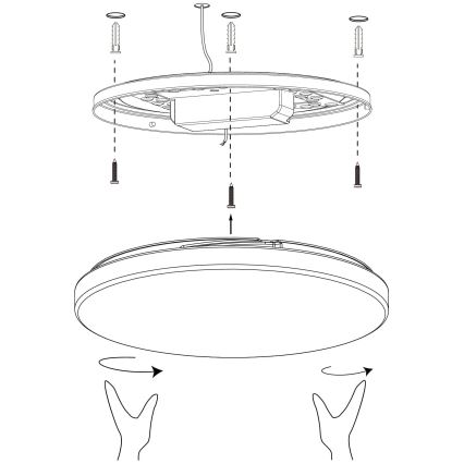 Eglo - LED Stmievateľné stropné svietidlo LED/19,2W/230V 2700-6500K ZigBee