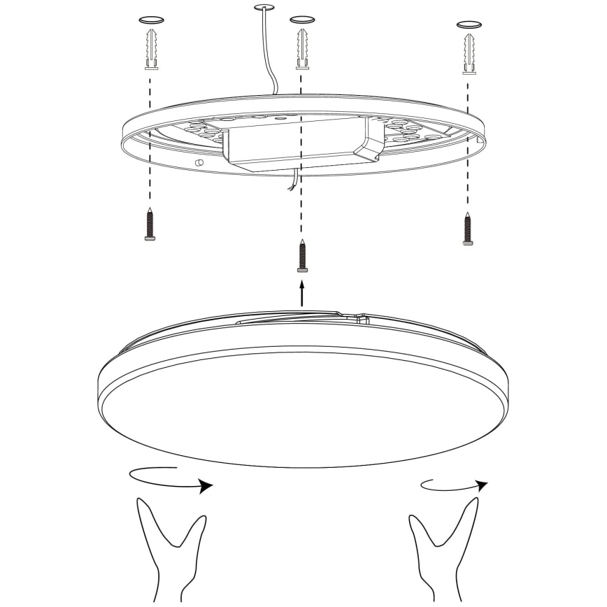 Eglo - LED Stmievateľné stropné svietidlo LED/19,2W/230V 2700-6500K ZigBee