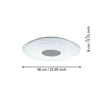 Eglo - LED Stmievateľné stropné svietidlo LED/44,8W/230V 2700-6500K ZigBee